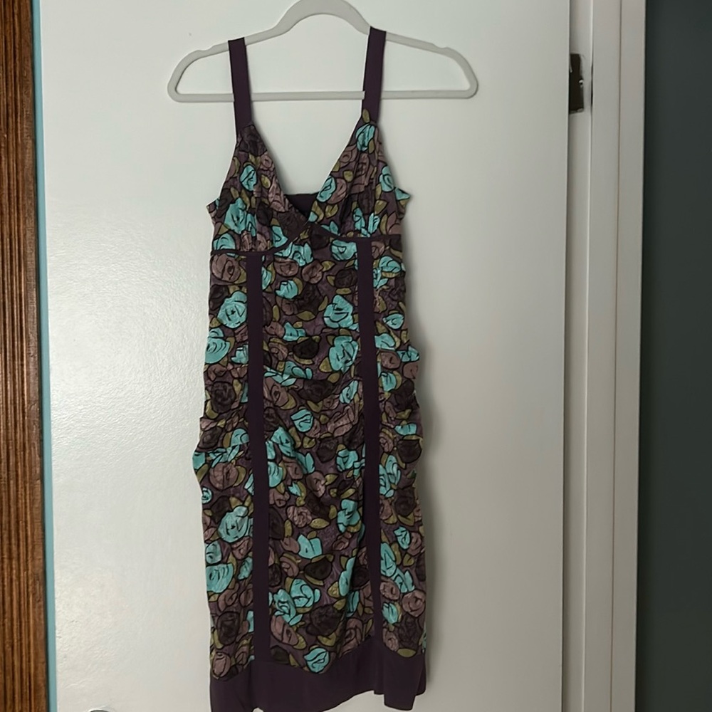Nicole Miller Collection Floral Silk/Poly Dress Size M